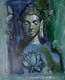 Buddha Pai.ting (ART_523_61373) - Handpainted Art Painting - 22in X 24in