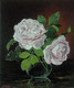 Still life with roses (ART_8365_61747) - Handpainted Art Painting - 10in X 12in