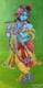 Acchyutam Keshavam (ART_8370_62097) - Handpainted Art Painting - 12in X 15in