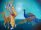 Krishna Is The Way (ART_8370_62251) - Handpainted Art Painting - 20in X 16in