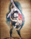 Tethered 3 - Ballet dancers  (ART_7367_62397) - Handpainted Art Painting - 14in X 20in
