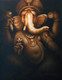 Ganesha - 1 (ART_7574_62533) - Handpainted Art Painting - 18in X 23in