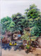 Outside my window (ART_7455_62562) - Handpainted Art Painting - 8in X 12in