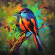 Bird 4 (ART_1038_62759) - Handpainted Art Painting - 24in X 24in
