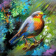 Bird 2 (ART_1038_62757) - Handpainted Art Painting - 24in X 24in