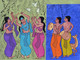 Garba Dance (ART_3324_62809) - Handpainted Art Painting - 24in X 18in