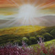 Relaxing View Of Sunset By ARTOHOLIC (ART_3319_63388) - Handpainted Art Painting - 24in X 24in