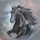 RUNNING HORSE VASTU (ART_3319_63449) - Handpainted Art Painting - 24in X 24in