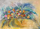 Floral Riot (ART_8425_63684) - Handpainted Art Painting - 44in X 31in