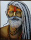 Naga Sadhu (ART_8424_63683) - Handpainted Art Painting - 24in X 30in