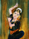 Oil painting figurative dance pose (ART_8249_59945) - Handpainted Art Painting - 5in X 8in