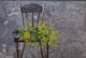 Bouquet on chair (ART_8451_64458) - Handpainted Art Painting - 36in X 28in