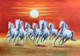 RUNNING HORSES VASTU BY ARTOHOLIC (ART_3319_64473) - Handpainted Art Painting - 36in X 24in