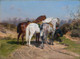 Relay Hunting By Rosa Bonheur (PRT_13219) - Canvas Art Print - 26in X 20in
