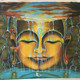 The supreme Lord Buddha (ART_1288_57256) - Handpainted Art Painting - 46in X 42in