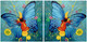 PAIR OF BUTTERFLIES BY ARTOHOLIC (ART_3319_65092) - Handpainted Art Painting - 48in X 24in