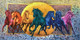 RUNNING HORSES PAINTING VASTU BY ARTOHOLIC (ART_3319_65084) - Handpainted Art Painting - 36in X 24in