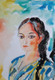 The girl (ART_8426_65051) - Handpainted Art Painting - 10in X 8in