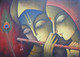 RADHA KRISHNA PAINTING FOR WALL BY ARTOHOLIC (ART_3319_65002) - Handpainted Art Painting - 36in X 24in