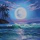 OCEAN SEASCAPE LANDSCAPE SCENERY PAINTING (ART_3319_64914) - Handpainted Art Painting - 24in X 24in