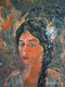 The girl (ART_8426_64654) - Handpainted Art Painting - 12in X 12in
