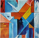 ABSTRACT ART GEOMETRIC (ART_1033_64717) - Handpainted Art Painting - 12in X 12in