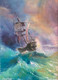 Ship (ART_8462_64578) - Handpainted Art Painting - 10in X 8in