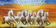 7 RUNNING HORSES AS PER VASTU BY ARTOHOLIC (ART_3319_65299) - Handpainted Art Painting - 48in X 24in