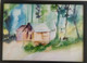 Village  (ART_8410_65590) - Handpainted Art Painting - 12in X 12in