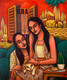 Best Friends (ART_8458_65553) - Handpainted Art Painting - 24in X 28in