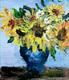 Sunflowers (ART_7455_65493) - Handpainted Art Painting - 6in X 6in