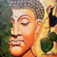 Lord Buddha (ART_8250_59712) - Handpainted Art Painting - 24in X 24in