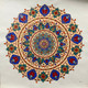Moon with motifs and mandala (ART_8523_65794) - Handpainted Art Painting - 20in X 20in