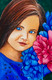 The flower child- a portrait in watercolors  (ART_7283_66048) - Handpainted Art Painting - 8in X 14in