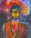 Buddha (ART_3512_66159) - Handpainted Art Painting - 13in X 23in
