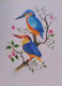 Singing Birds (ART_5922_66280) - Handpainted Art Painting - 2in X 2in