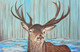 DEER STAG (ART_8555_66233) - Handpainted Art Painting - 36in X 24in