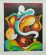 Ganesha (ART_8536_66327) - Handpainted Art Painting - 20in X 24in