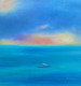 Cruise In The Sea (ART_3512_66596) - Handpainted Art Painting - 12in X 12in