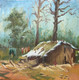 Village  (ART_7153_66551) - Handpainted Art Painting - 9in X 9in