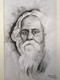 Rabindranath Tagore (ART_3512_61074) - Handpainted Art Painting - 9in X 14in