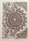 Intricate Black and White Mandala Zenart symbolising beauty in assymetric patter (ART_8016_66705) - Handpainted Art Painting - 5in X 8in