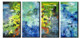 Abstract,Four Blue Abstract,Multipiece