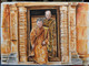 Buddhist monks (ART_8307_67083) - Handpainted Art Painting - 12in X 9in