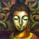 Buddha  (ART_1140_67180) - Handpainted Art Painting - 15in X 14in