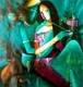 Meera series -Krishna (ART_3539_67140) - Handpainted Art Painting - 30in X 30in