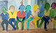 Gossip Boys (ART_8603_67096) - Handpainted Art Painting - 46in X 25in