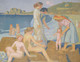 Baigneuses √† Perros-Guirec (1909-1912) (PRT_15268) - Canvas Art Print - 25in X 20in