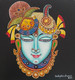 Shreenath ji face aqua (ART_8370_66879) - Handpainted Art Painting - 10in X 10in