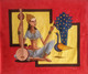 Saraswati-2 (ART_1230_61488) - Handpainted Art Painting - 28in X 22in